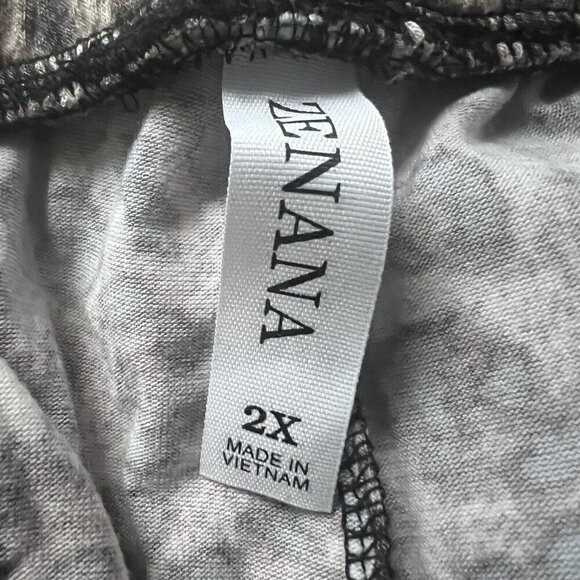 ZENANA Brown Leopard Drawstring Waist Shorts Brushed Microfiber Women’s Size 2X - Picture 6 of 6